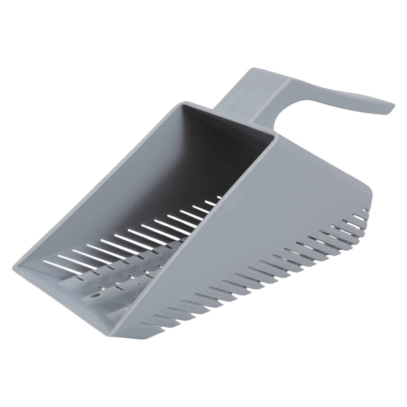 Nihenhao Grey Aquarium Gravels Sand Shovel Scooper Sifter Cleaner For Fish For Tool Ergonomic Handle Gray Plastic
