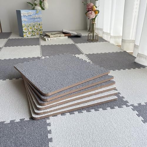 Soft Anti-Slip Interlocking Puzzle Floor Mats - 11.8x11.8 inches, Ideal for Play Areas & Kids' Rooms, Durable Carpet Tiles for Home Gym, Easy to Clean & Safe for Children