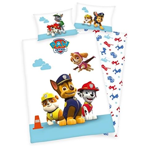 Paw Patrol 3 Piece Baby Bed Linen Set Cover