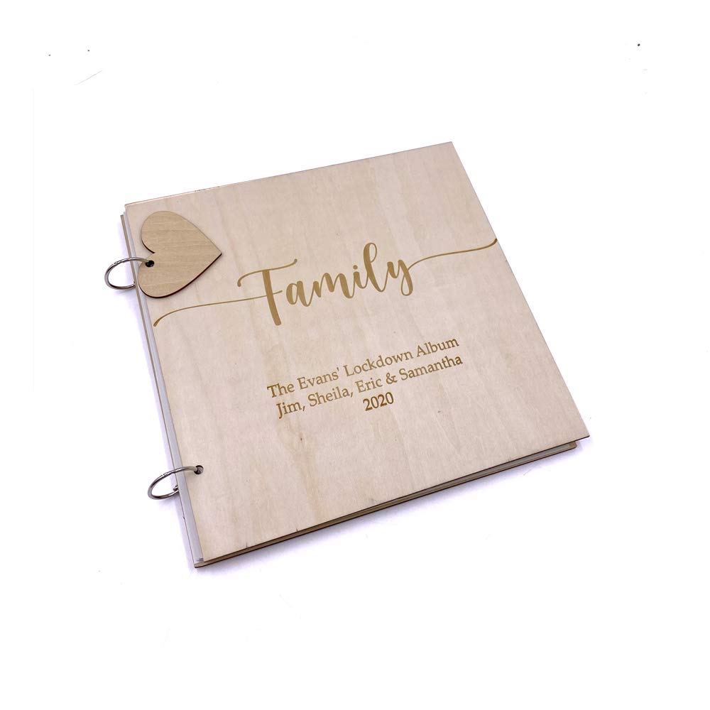Ukgiftstoreonline Beige Personalised Family Photo Album Large Scrapbook