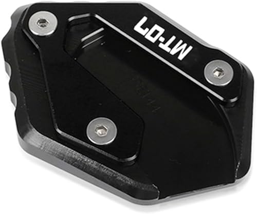 CNC aluminio motocicleta para Yamaha MT-07 MT Mt07 Moto Cage 2015-2023 Kickstand pie extensión Pad soporte (color negro MT07)