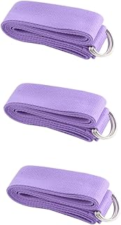 INOOMP 3pcs yoga pilate band pilates belt workout band yoga stretch strap booty band arms thigh band athletics hip band leg band gym belt Yoga belt strap heavy fitness purple elastic band