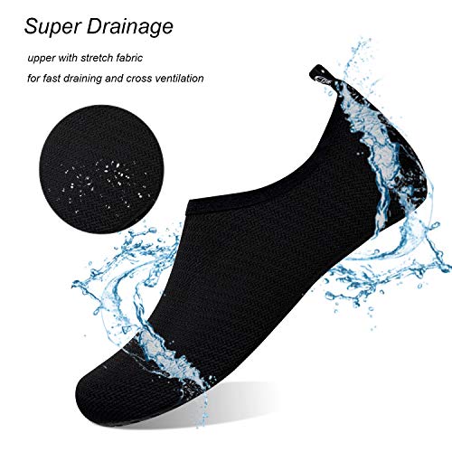 Image of WateLves Water Shoes for Womens Mens Barefoot Quick-Dry Aqua Socks for Beach Swim Surf Yoga Exercise New Translucent Color Soles