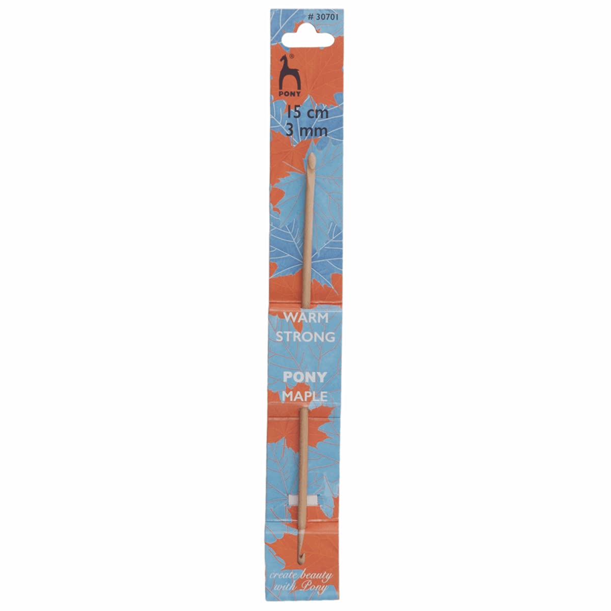 Pony Crochet Hook: Double-Ended: Maple: 15cm x 3mm