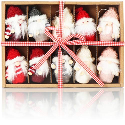 COM-FOUR® 10x ciondoli di Babbo Natale premium per...