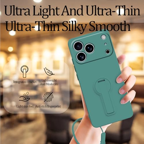 Coque iPhone 17 Pro silicone évite les chutes avec sa dragonne et support - 5