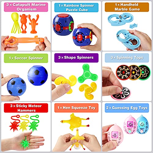 72 Pcs Fidget Toys Pack Party Favors For Kids Adults, Anxiety And Stress Relief Fidgets Sensory Toy Carnival Treasure Classroom Prizes Stocking Stuffers Treasure Box Pinata Goodie Bag Fillers #TOP2