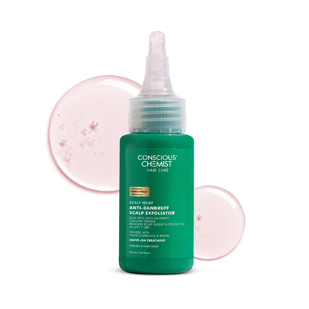 Conscious Chemist Anti-Dandruff Scalp Exfoliator 50ml | Pre-Wash Scalp Treatment for Flakes & Itchy Scalp | Relieves Visible Dandruff | Powered by FlakeShield™ Technology | Suitable for Men & Women-picture-35