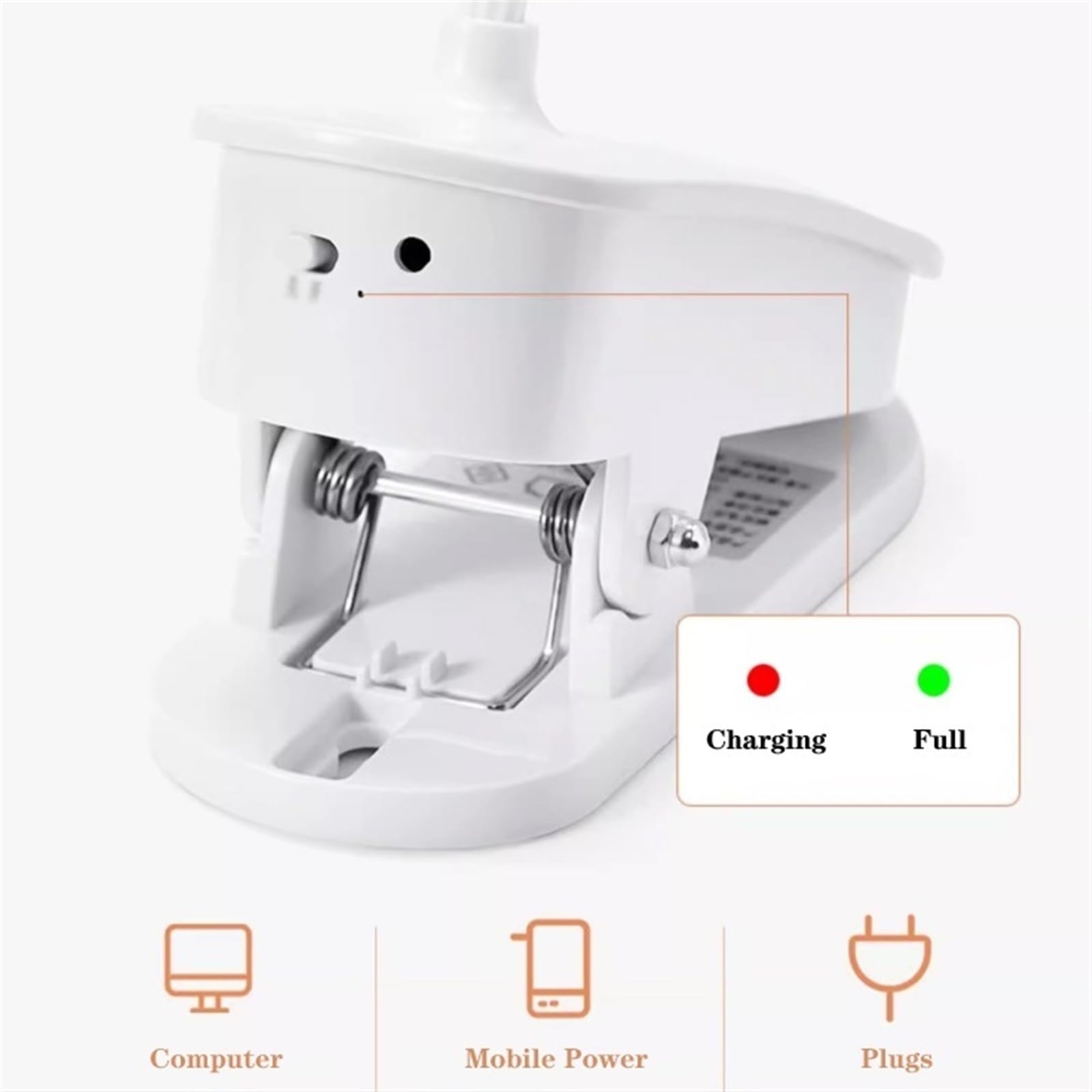 Lampara Escritorio Lámpara de escritorio LED recargable con abrazadera, 3 modos de luz y atenuación continua, luz de lectura portátil con protección for los ojos, cuello flexible, control táctil Flexo