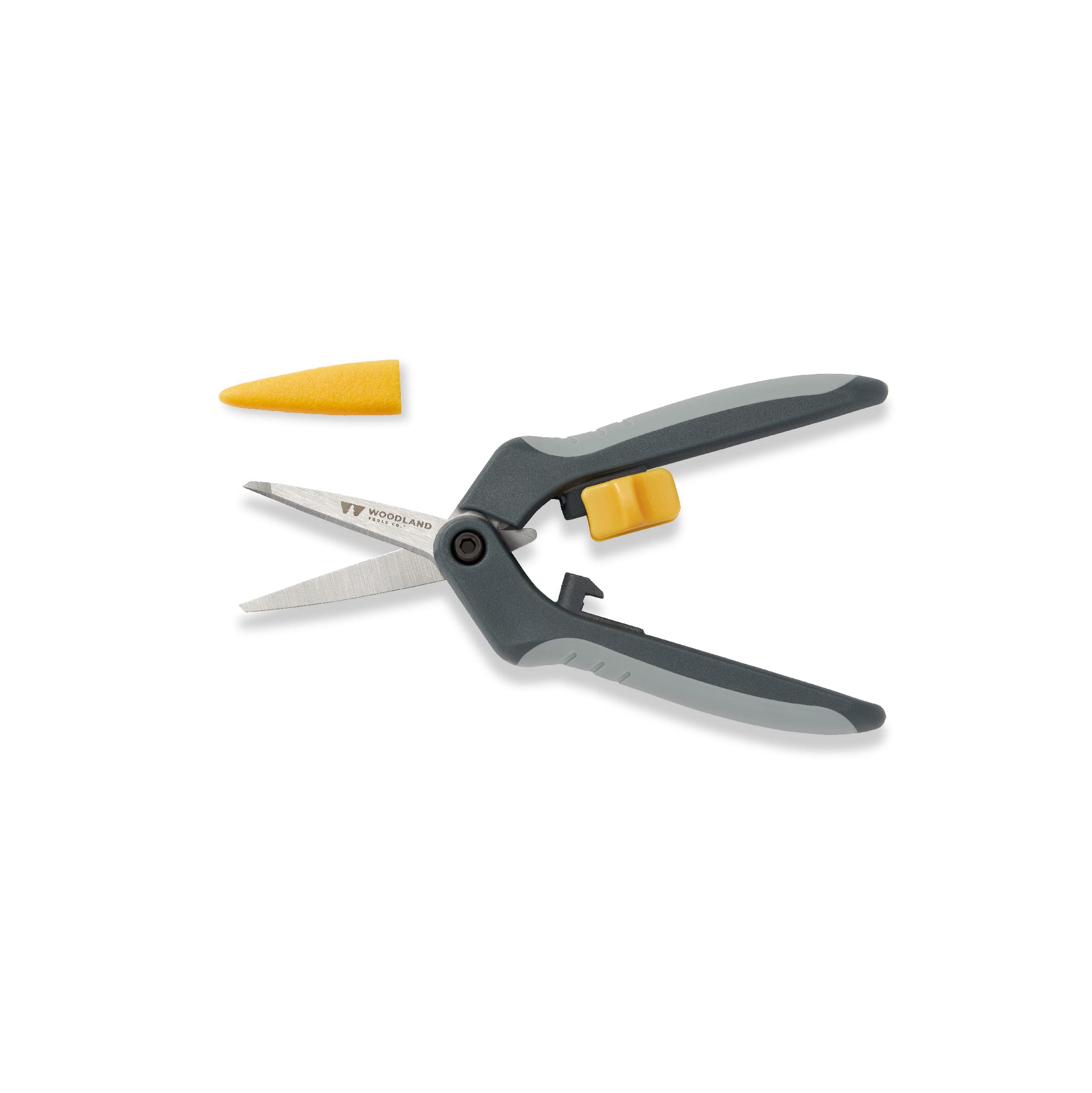 Woodland Tools Hydroponic Snips – Heavy Duty Flower Snips with Nano Tip Stainless Steel Trimming Scissors, Soft Grip, Spring Loaded, Blade Cover – Precision Plant Scissors and Bud Trimmer