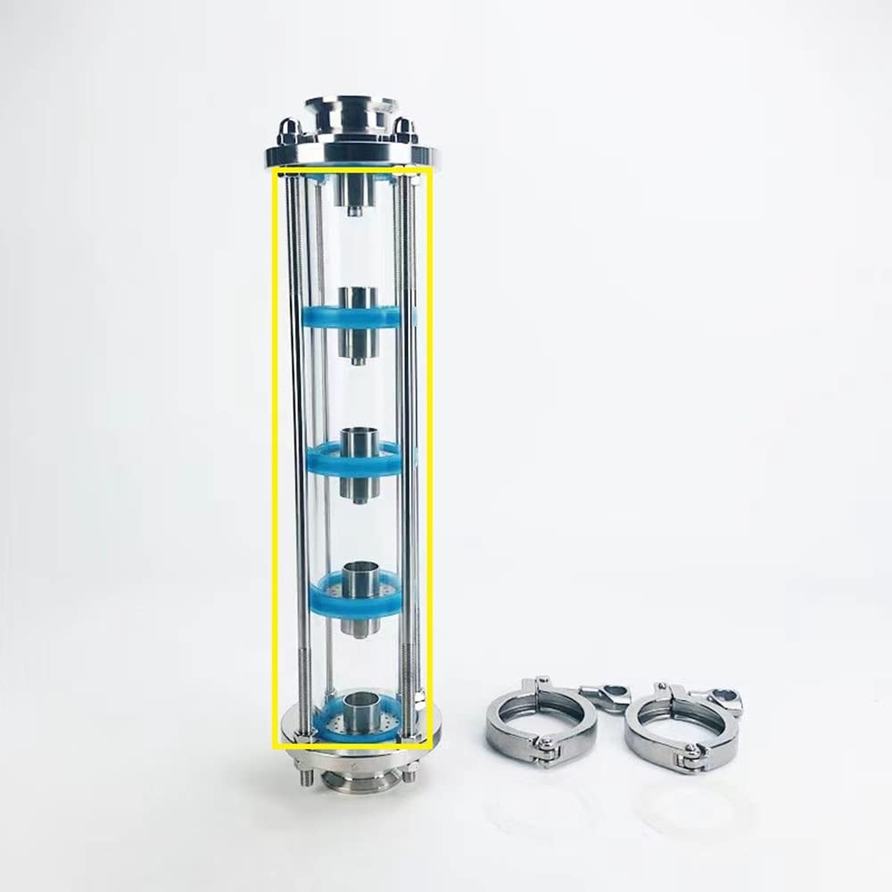 Bubble Plate Set, 2"(OD64mm) High Quality Red Copper Or Stainless Steel 304 Bubble Plate Set with Special Gasket for 2" Distillation Lens Column Blue (Color : Stainless Steel 304)