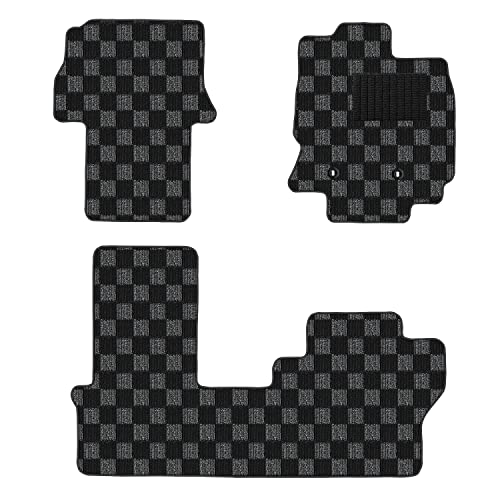 Aviles ダイハツ 新型 タント LA650S LA660S フロアマット【16色から選択】(前期ロングスライド無,10:BIGチェック × グレー)