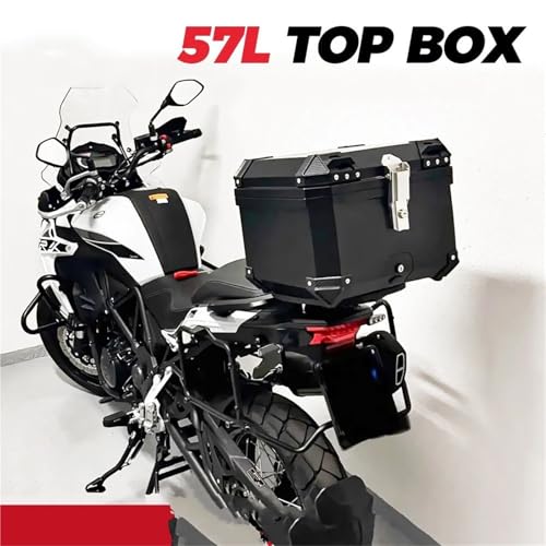 Coffre à outils arrière de moto 57L MotoTopcase rigide argent