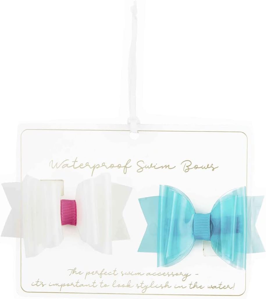 Mud Pie baby-girls Mud Pie Baby Girls' Small Swim Hair Bow Set