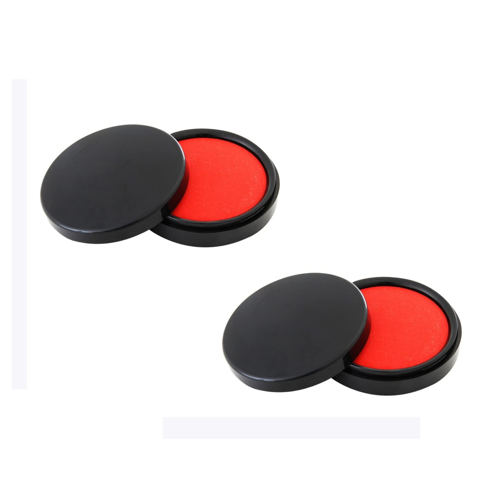HomeSoGood 2PCS Quick Drying Ink Thumbprint Pad,Thumbprint Ink Pads for Notary Supplies Identification Fingerprint Cards,Red Stamp Pad for Office