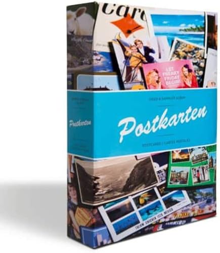 Postkarten Album für 200 Postkarten, inkl. 50 festeingebundenen Klarsichthüllen