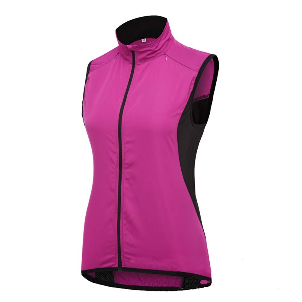 Gilet Cyclisme Femmes Réfléchissant Poids Léger Étanche sans Manches pour Cyclisme Course Pied Respirant (S-XL) Purple M