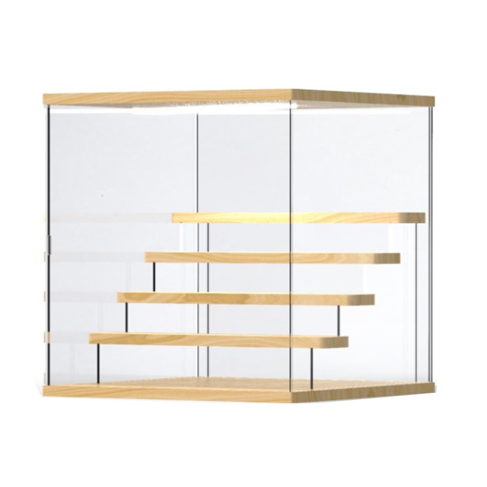 Clear Acrylic Cube Toy Storage Case Clear Storage Shelf Dustproof Display Case Suitable for Dolls and Figure Collections Toy Display Cube