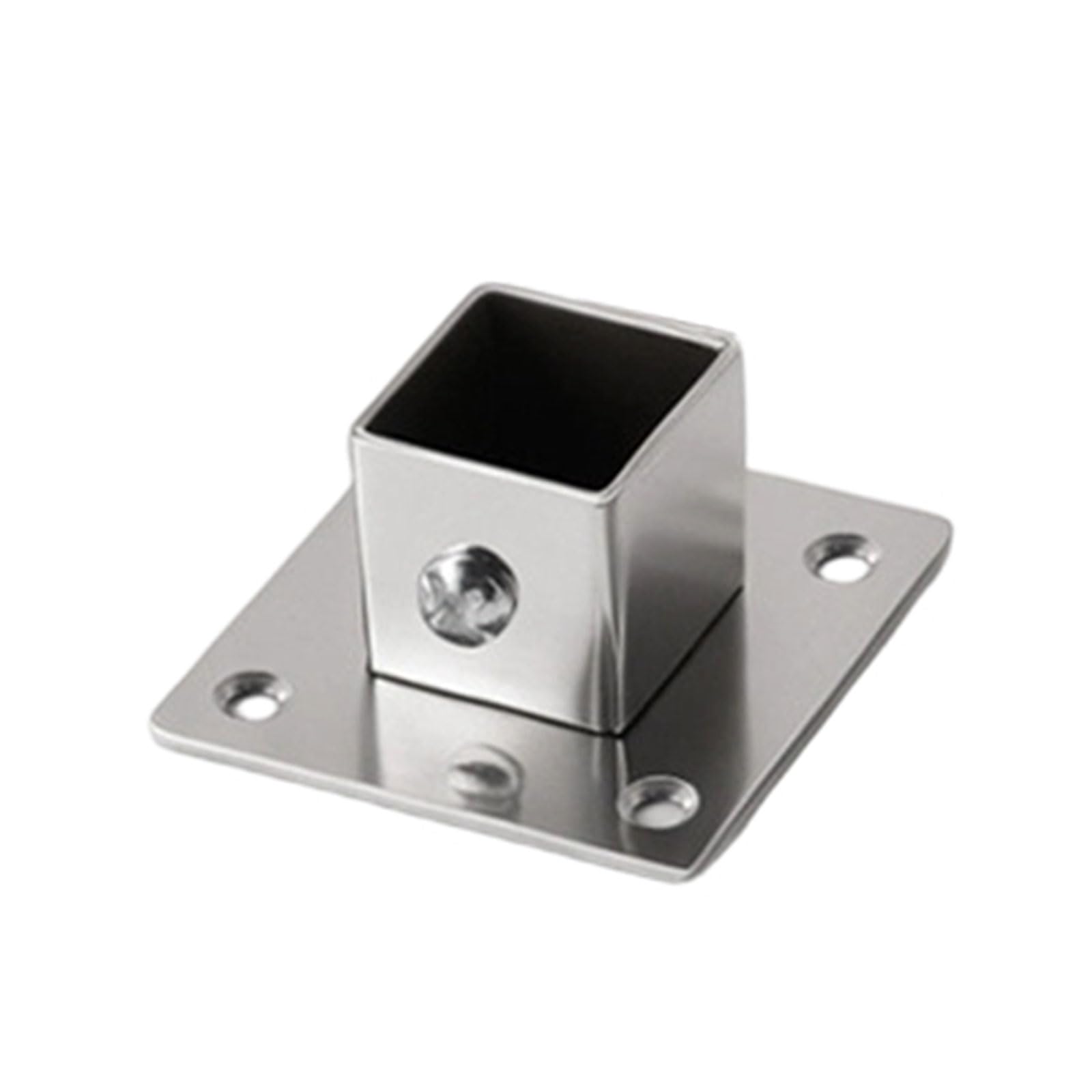 Stainless Steel Square Flanges Mount Durability Resistant Fence Rails Clamps for Wardrobe and Towel Rack Stable Stainless Steel Square Tube