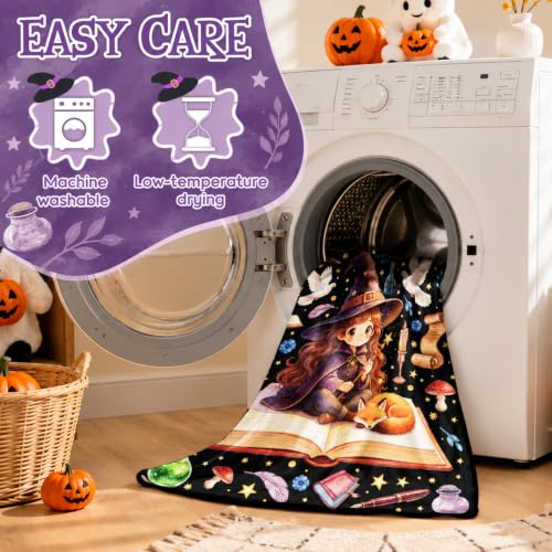 Xvx-Boom Witch Blanket,Halloween Throw Blankets, Cute Witch Gifts for Women - image 8