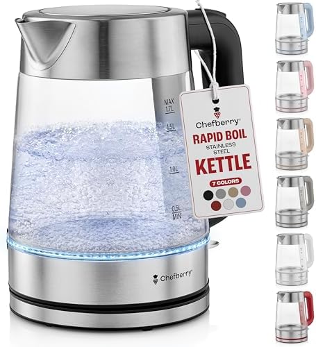 Amazon.com: Electric Kettle for Boiling Hot Tea & Water | 1.7L ...