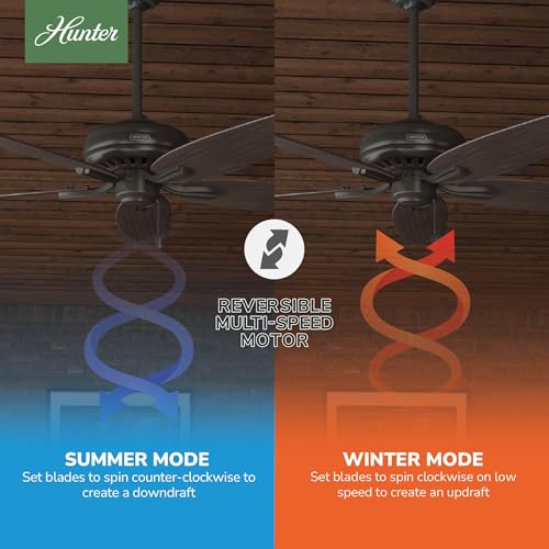 Image of Hunter Newsome, Indoor, Ceiling Fan, No Light, 52 inch, Premier Bronze