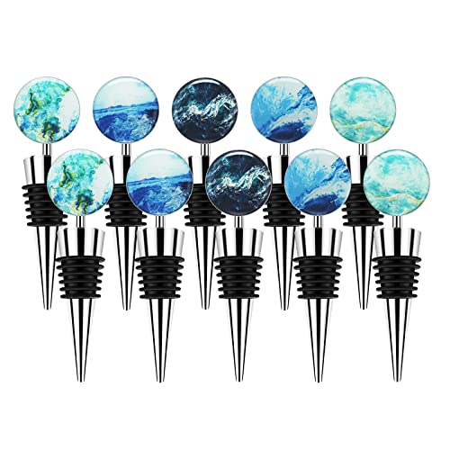 10 Pack Stainless Steel Wine And Beverage Bottle Stoppers Ball Designed Wine Bottle Corks Tapered Storage Crafts Art Diy #TOP2