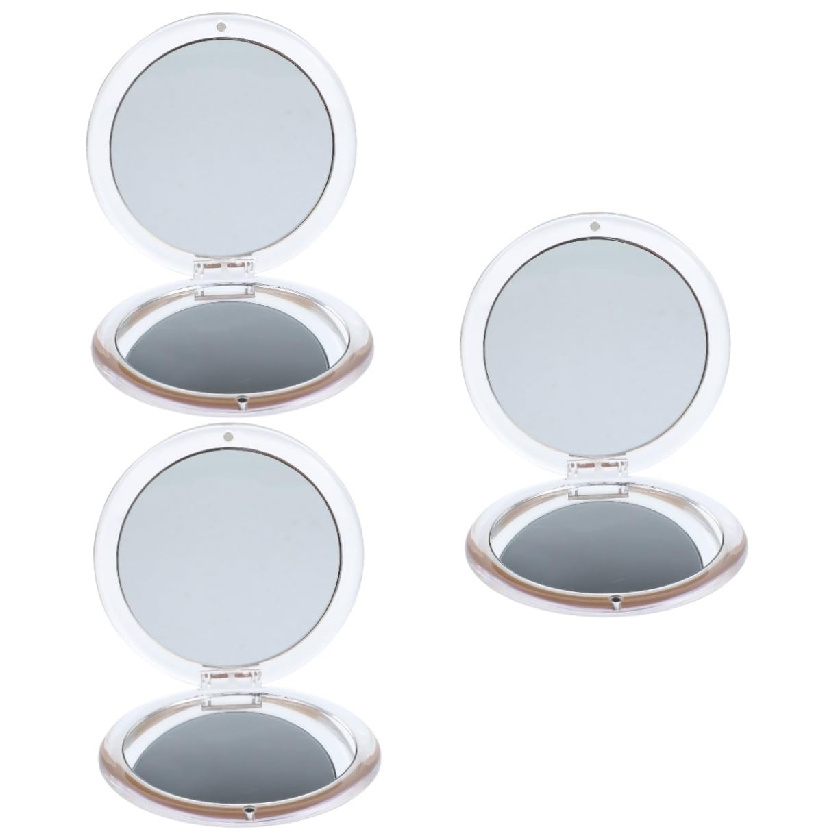 Healeved 3piezas Espejo De Maquillaje Doble Cara para Viajes Compacto y Portátil para Bolsos y Bodas