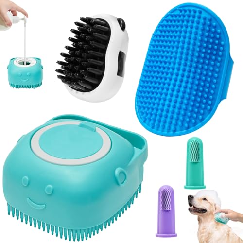 4PCS-Dog-Bath-Brush-Pet-Shampoo-Massage-BrushSoft-Silicone-Bristles-for-Short-Long-Haired-Dogs-Cats-Panda-Shaped-Design-for-Gentle-Grooming-Hair-Removal-Pet-Cleaning-Tool 4PCS Dog Bath Brush Pet Shampoo Massage BrushSoft Silicone Bristles for Short Long Haired Dogs Cats Panda Shaped Design for Gentle Grooming Hair Removal Pet Cleaning Tool