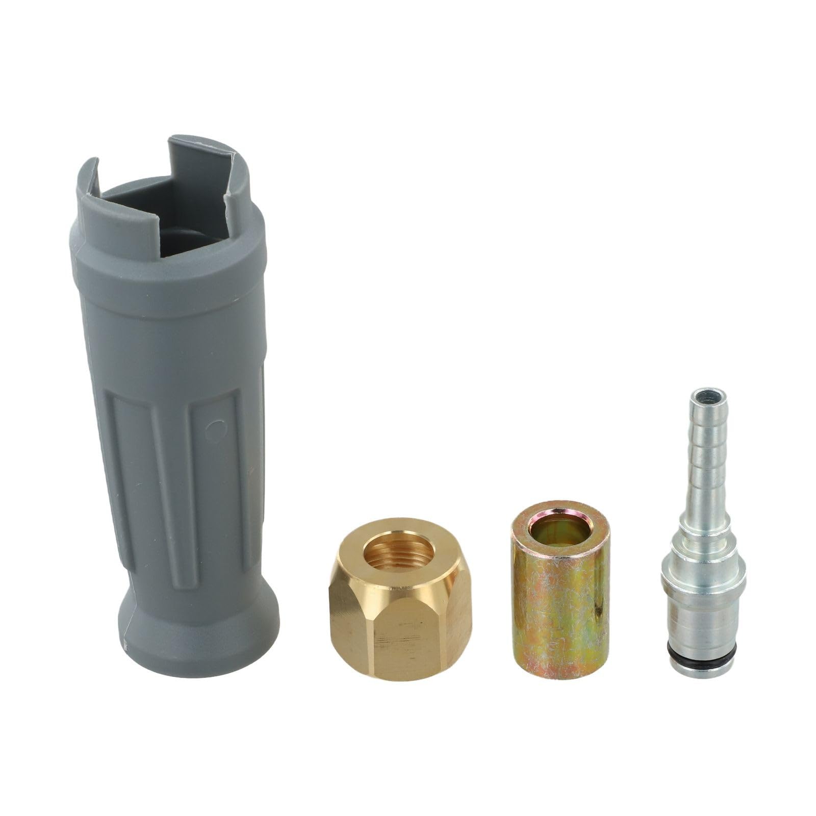 4PCS Hose Fittings with Sleeve for Karcher HD5/11P, HD400, HD600, HD6-15C Pressure Washer Pipe Tips, Plastic Copper Iron Connector Kit