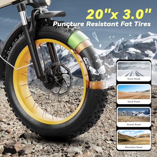 Foldable Electric Bike for Adults, 30+MPH, 48V 20Ah