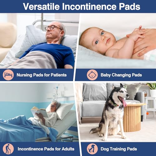 Image of MKISS Extra Large Waterproof Bed Pads 40 inch x 36 inch(50 Count), Disposable Super Absorbent Heavy Duty Incontinence Underpads, Thicken Chucks Pads for Adults, Children, Babies, Elderly and Pets