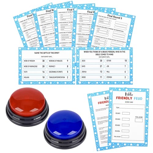 Christian Bible Friendly Feud Game with 2 Answer Buzzers, Family