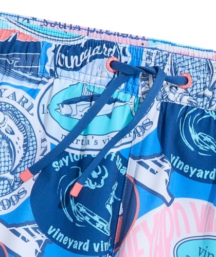 vineyard vines Boys Printed Chappy Swim Trunks, Ice Water3