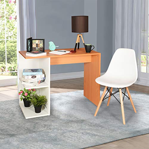 Image of Multipurpose Engineered Wood Office Table (Large, Intal Beech & White)