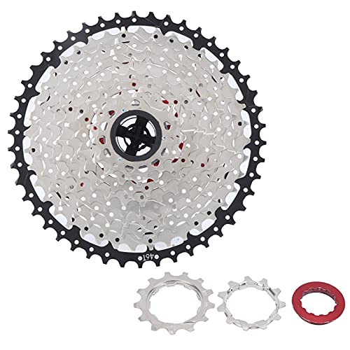 Cassette de bicicleta WAKE de 11 velocidades, 11 dientes, 46 dientes, piñón libre para bicicleta de carretera, acero de alta resistencia, niquelado y cromado, 658 g, relación de
