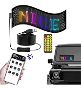 mumisuto 曲げ可能なLED電光掲示板 LEDディスプレイ 車用 ネオンサイン 看板 ネオンライト USB スマホ対応 アプリ制御 画像可能 操作簡単 小型LEDサインボード 曲げ可能 ロ...