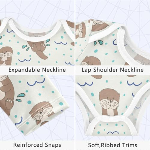 Unisex Baby Long Sleeve Bodysuits Boy Girl Cotton Newborn Outfit Clothes 0-24 Months3