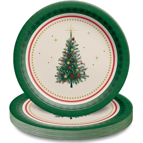 Amscan Multicolor Elegant Evergreen Round Plates (7 Amscan Multicolor Elegant Evergreen Round Plates (7