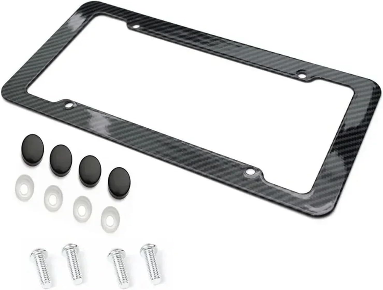 Universal US/CA Standard Size Plate Frame Covers Upgrade Your Car with These Stylish Carbon Fiber Pattern License Frames(1pcs)