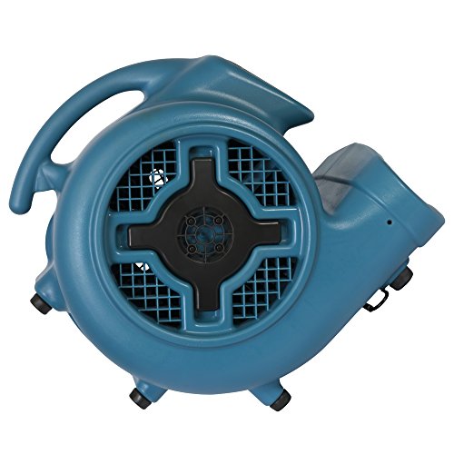 Image of XPOWER X-830 Pro 1 HP 3600 CFM Centrifugal Air Mover, Carpet Dryer, Floor Fan, Blower, for Water Damage Restoration, Janitorial, Plumbing, Home Use Blue