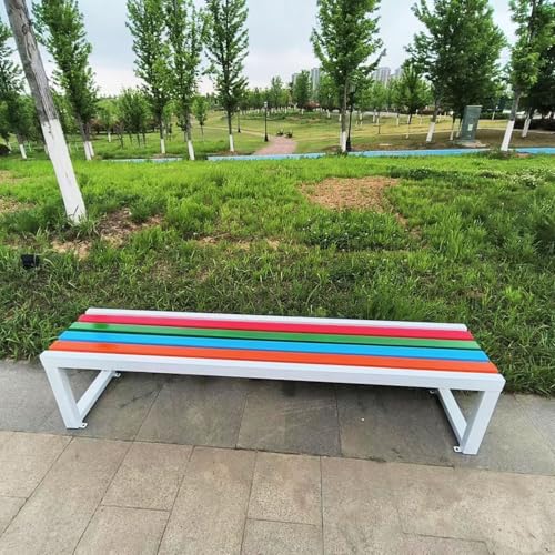 Causeuse dos nu de jardin en bois blanc meuble extérieur 150cm - 8