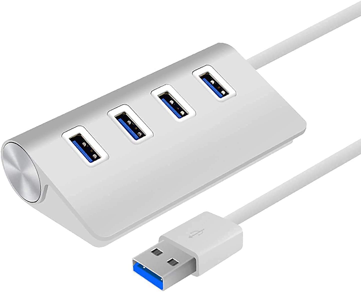4 Port USB 3.0 Hub, 3.3ft Cable Length, Transmission Speed 5GBPS, Universally Compatible with All USB PC, Laptop, Speaker, Mobile, Pen Drive,Hard Drive, Keyboard Printer (4-1 Port hub)