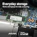 Crucial E100 SSD 480GB M.2 NVMe PCIe Gen4 Internal SSD, Up to 4,700MB/s, Laptop & Desktop Compatible - CT480E100SSD8