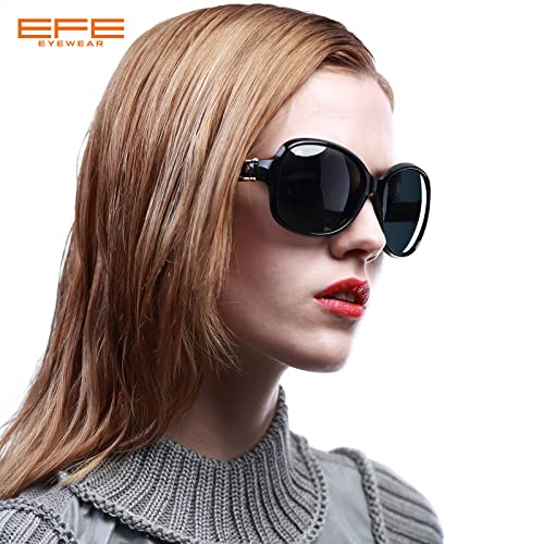 EFE Classic Oversized Polarized Sunglasses for Women Composite TR90 Frame UV 400 Protection Fashion Retro Eyewear2