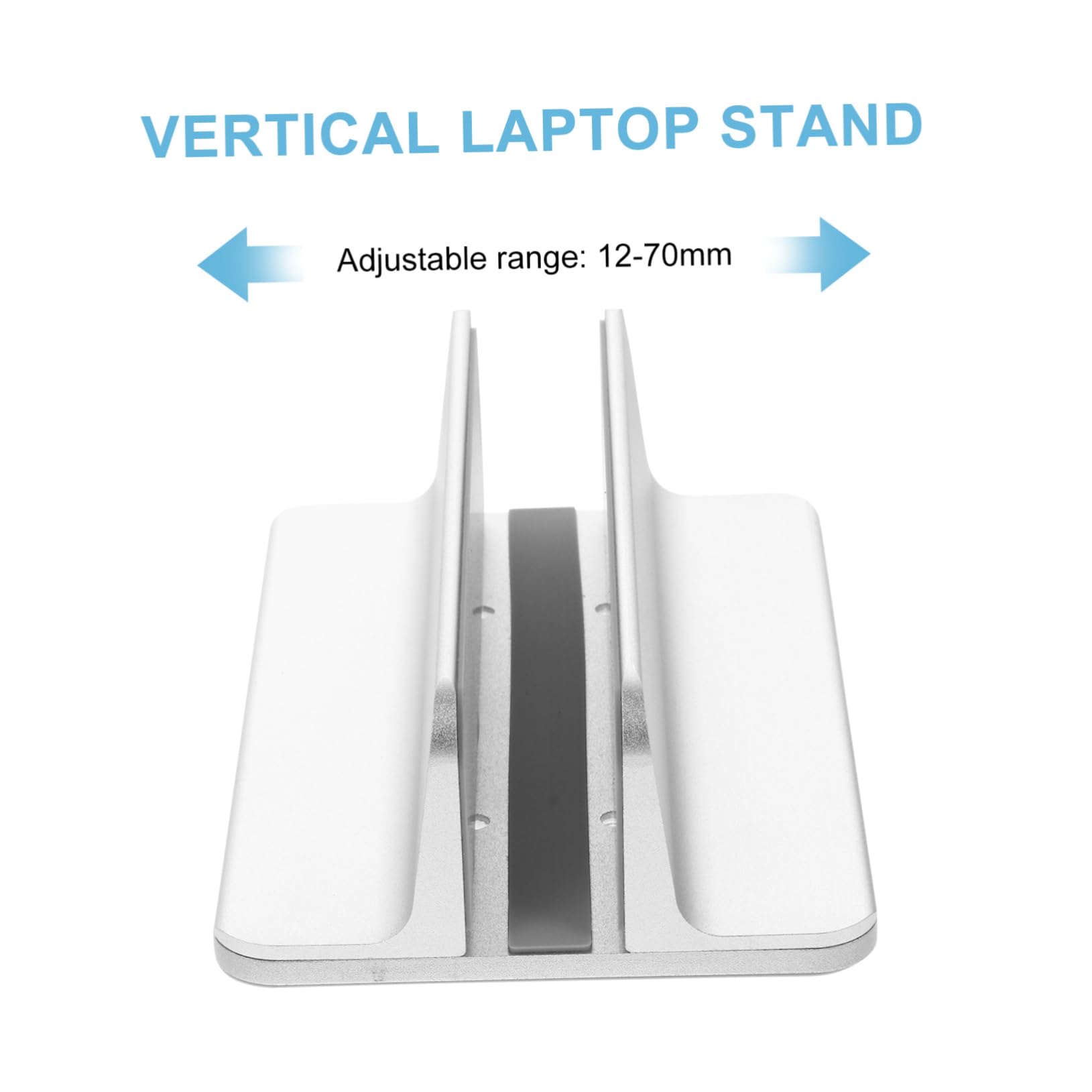 SHINEOFI Supporto Verticale Per Laptop in Lega Di Alluminio Supporto Da Tavolo Slot Per Laptop e Tablet Organizza Scrivania Contenitore Multiuso