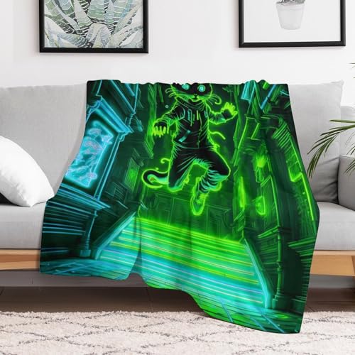 Manta de gato suave contra el frío en el sofá de 130x150 cm 3