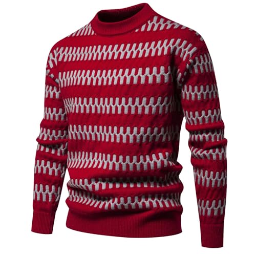 Men's Mock Turtleneck Sweater Long Sleeve Half Neck Pullover Thermal Casual Ribbed Stripe Pullover Solid Sweaters4