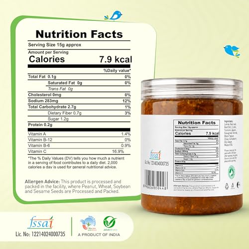 Image of Natureland Organics Lemon Pickle 350 Gm - Organic Healthy Pickles