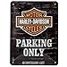 Harley-Davidson - Señal de aparcamiento lata solamente, 15 x 20 cm